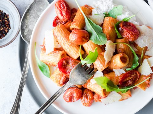 Finta Pasta All Amatriciana Vegetariana Mangio Quindi Sono