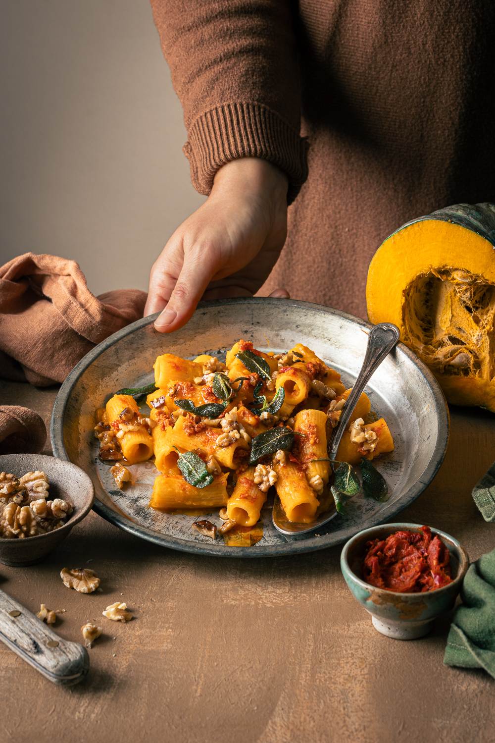 pasta zucca e nduja