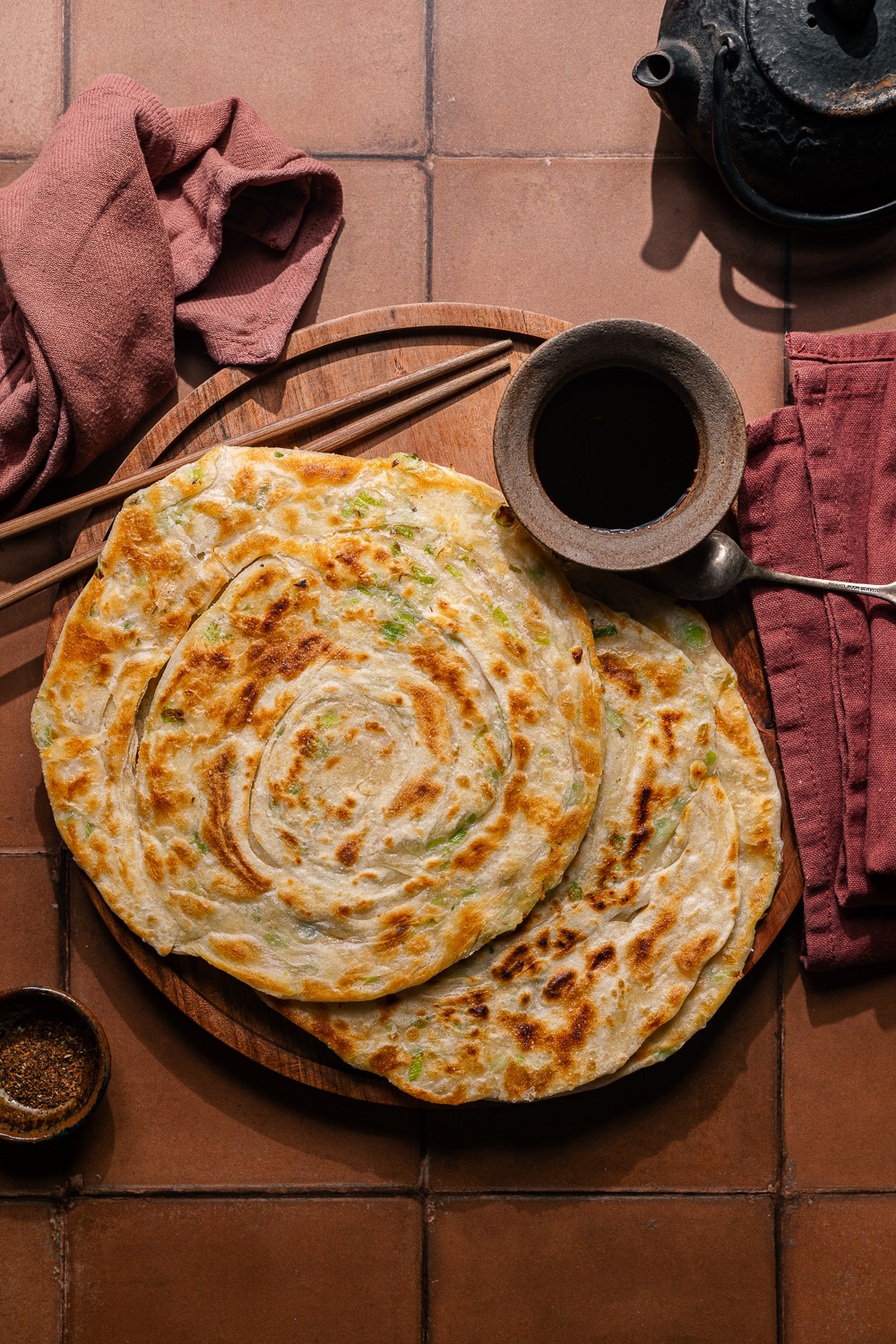 scallion pancake cinesi ripieni di cipollotto