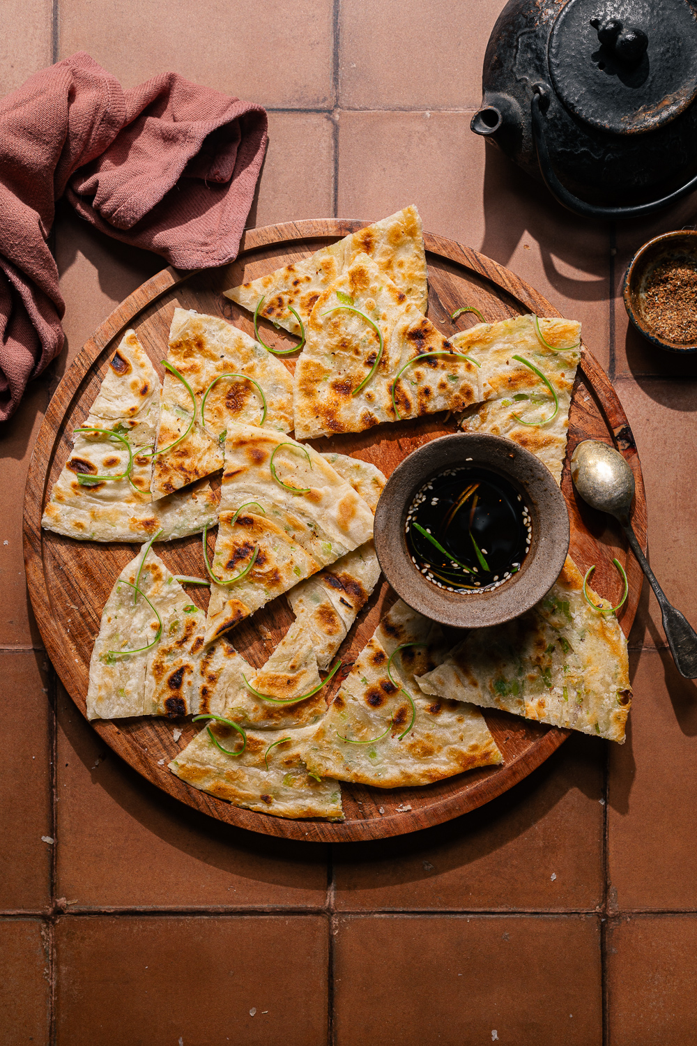 scallion pancake cinesi ripieni di cipollotto