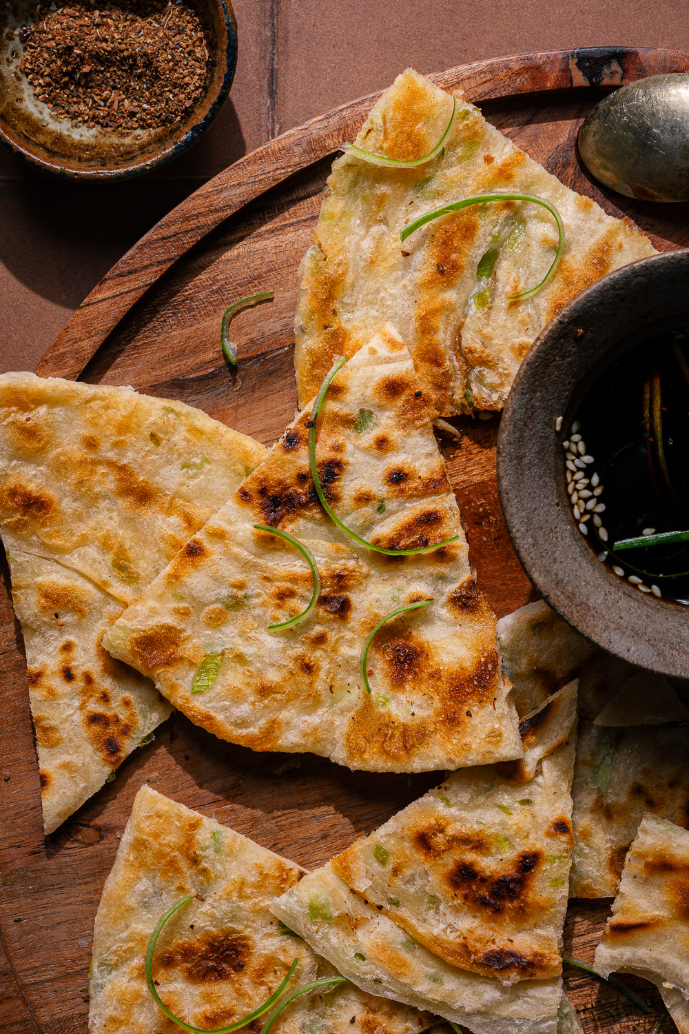 scallion pancake cinesi ripieni di cipollotto